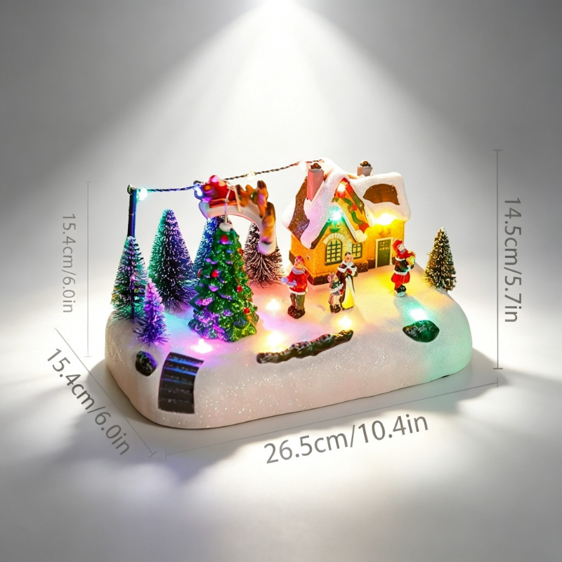 Up Lighting Decor - Musical Christmas Train Decor, Light-Up Rotating