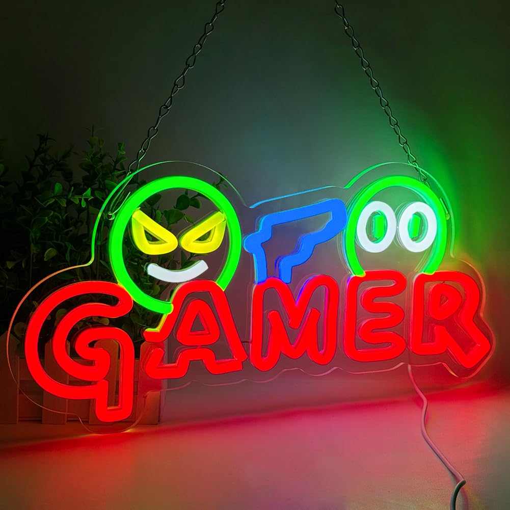 Gamer Neon Sign LED Wall Light - đánh giá và giá Lighting Christmas Decor
