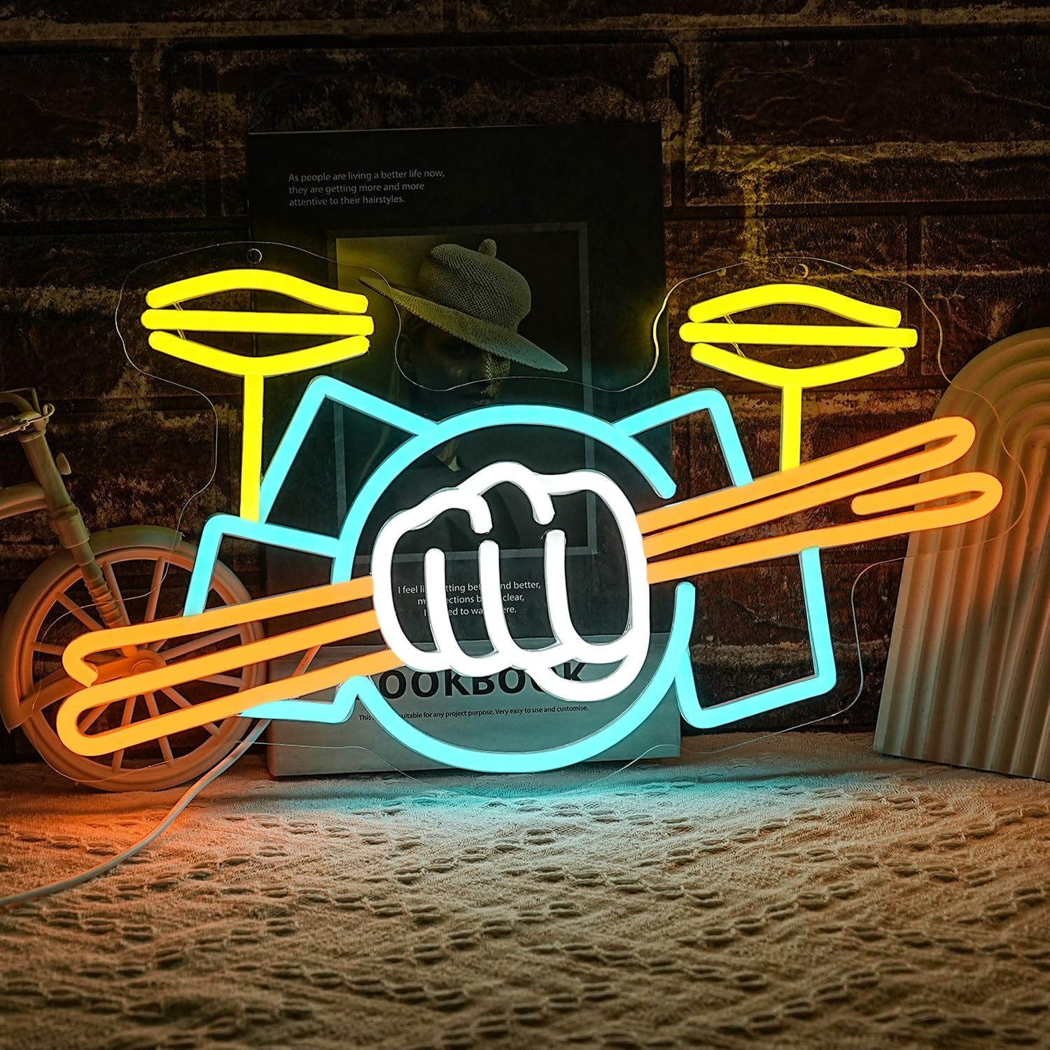 Drum Set Neon Sign USB Powered - đánh giá và giá Lighting Decoration Ideas