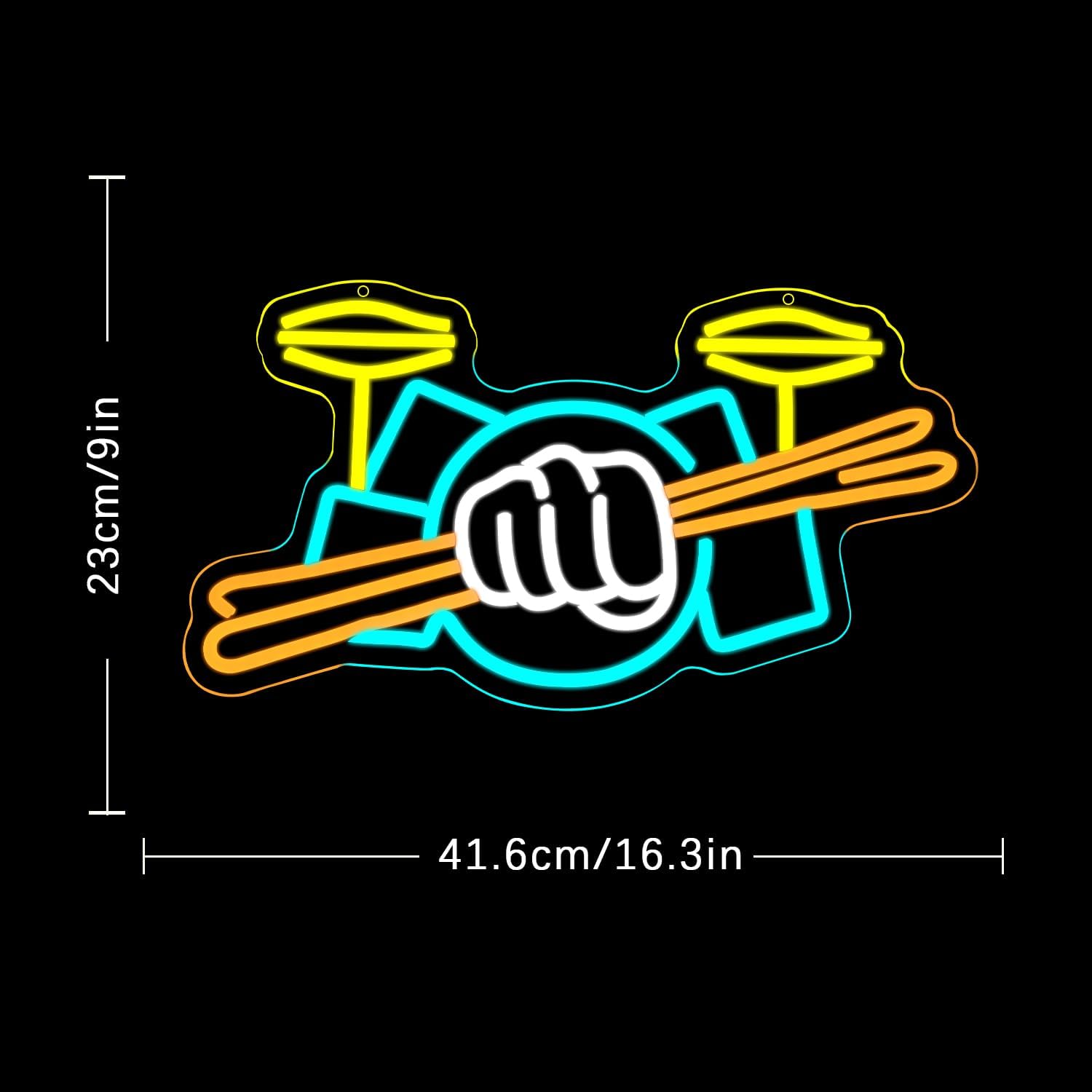Drum Set Neon Sign USB Powered - đánh giá và giá Lighting Decoration Ideas