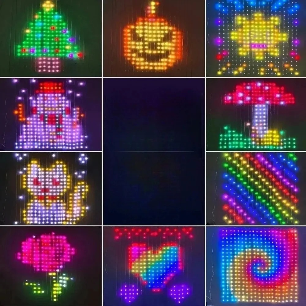 LED Pixel Curtain Lights Bluet - đánh giá và giá Lighting Christmas Decor