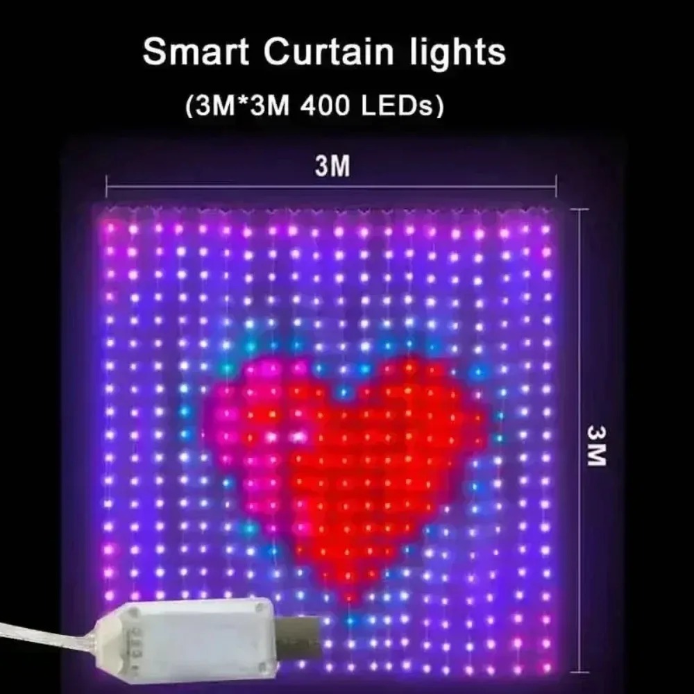 LED Pixel Curtain Lights Bluet - đánh giá và giá Lighting Christmas Decor