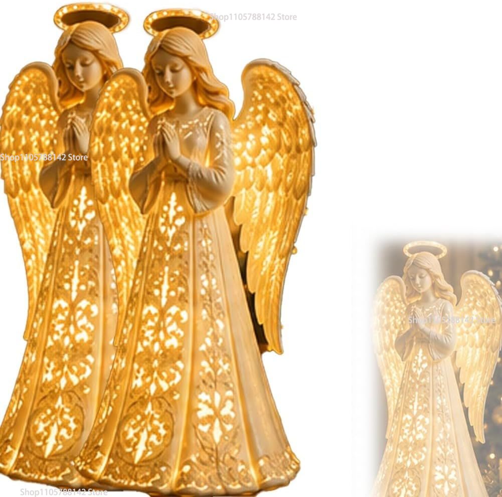 Christmas Angel Blessing Wall  - đánh giá và giá Lighting Christmas Decor