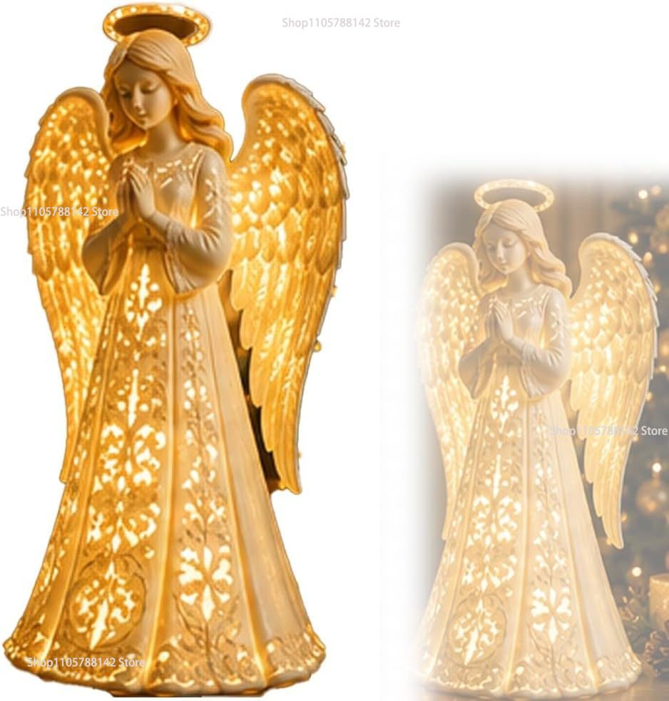 Christmas Angel Blessing Wall  - đánh giá và giá Lighting Christmas Decor