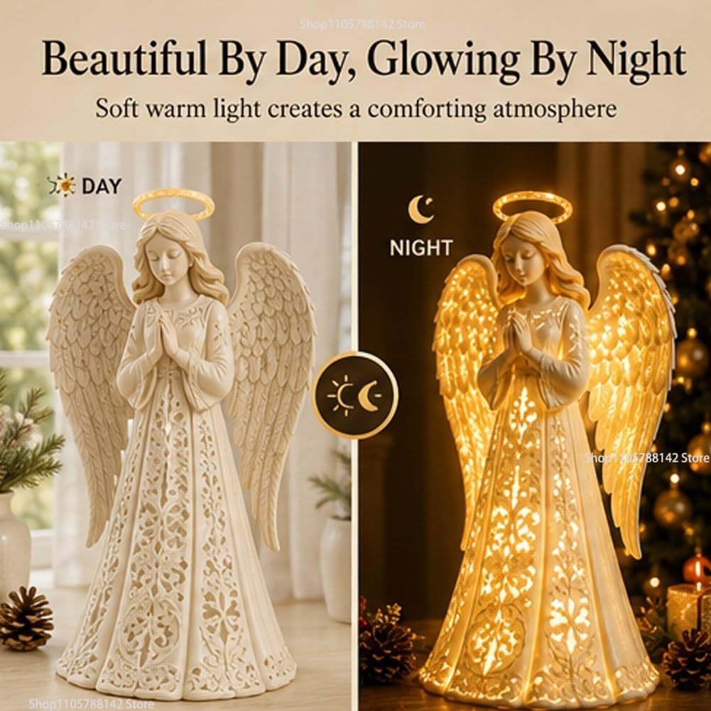 Christmas Angel Blessing Wall  - đánh giá và giá Lighting Christmas Decor