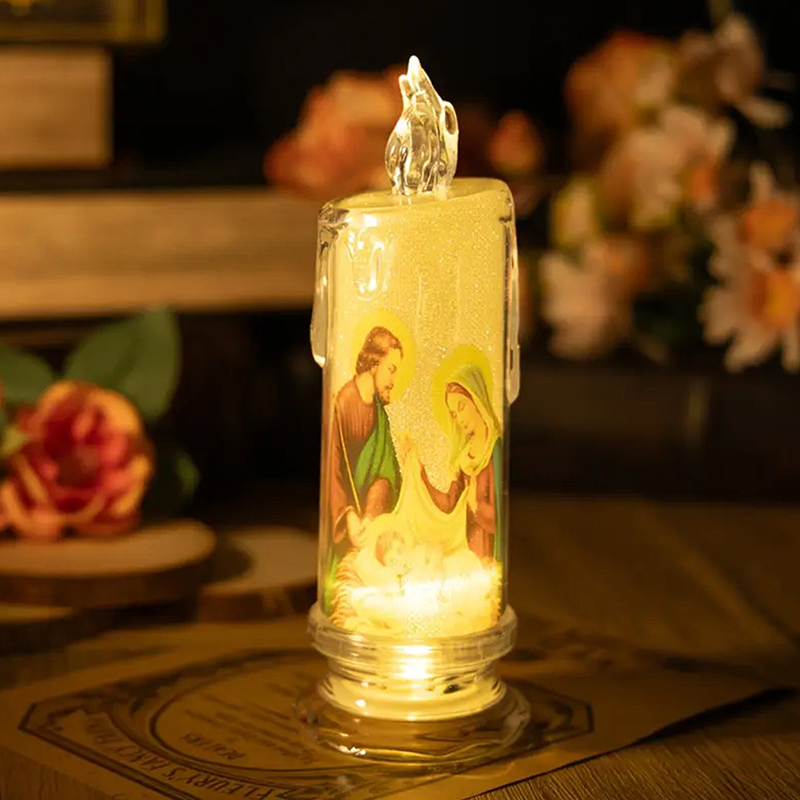 Jesus Virgin Christ LED Candle - đánh giá và giá Lighting Decoration Ideas