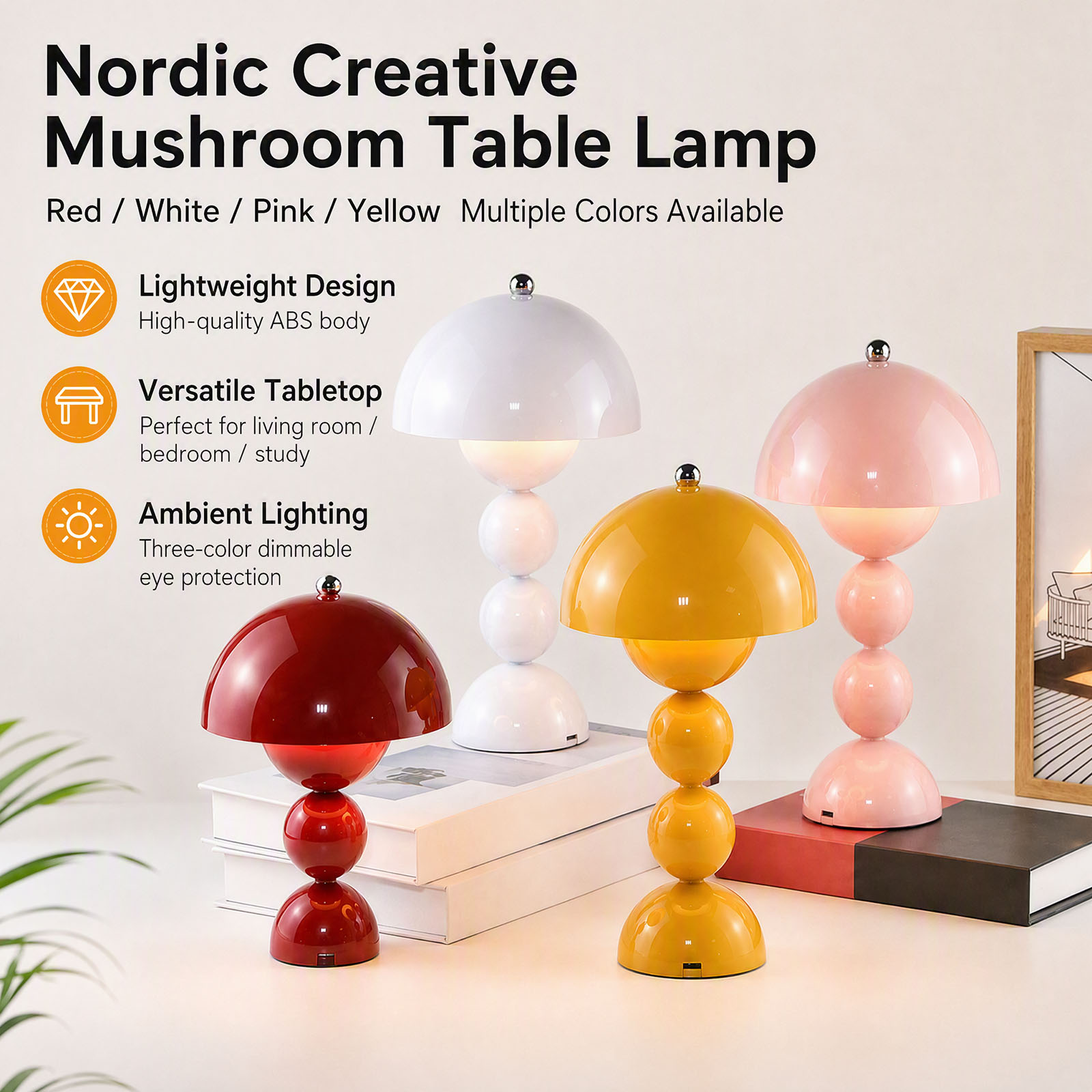 Mushroom Flower Bud Table Lamp - đánh giá và giá Lighting Decor Bedroom