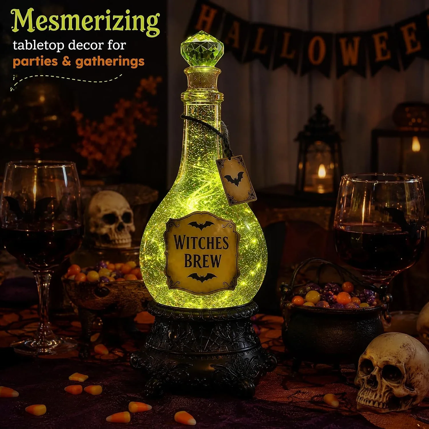 Lighted Witches’ Brew Bottle G - đánh giá và giá Up Lighting Decor
