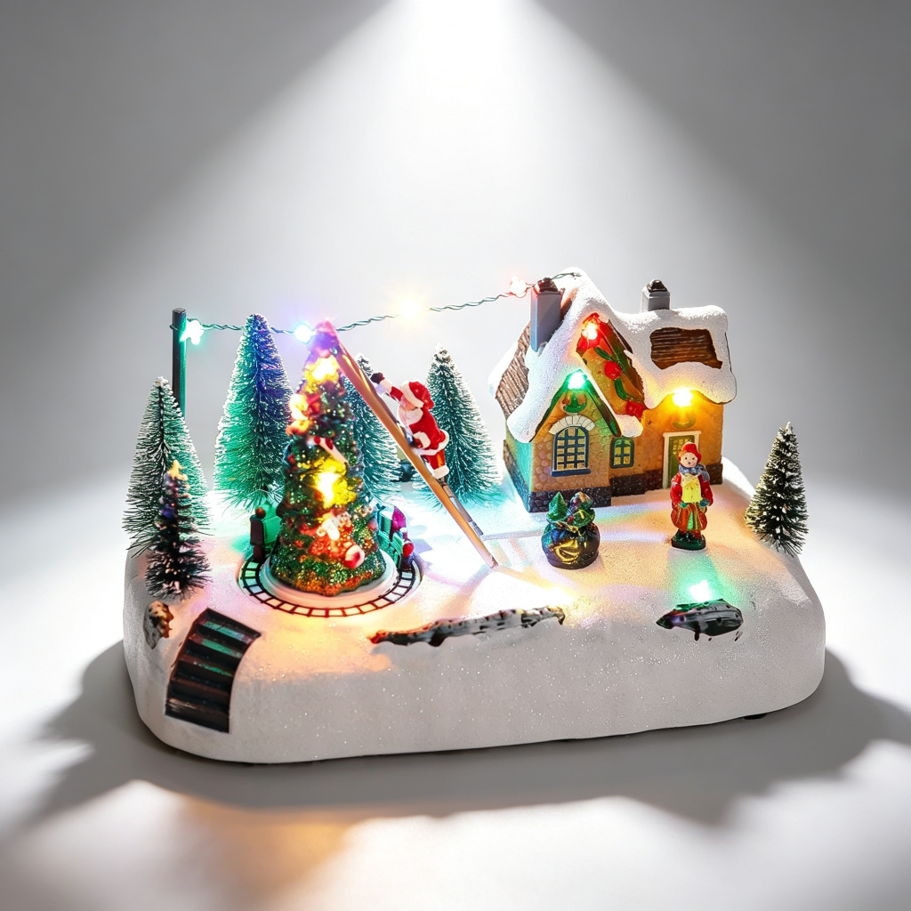 Musical Christmas Train Decor, - đánh giá và giá Up Lighting Decor