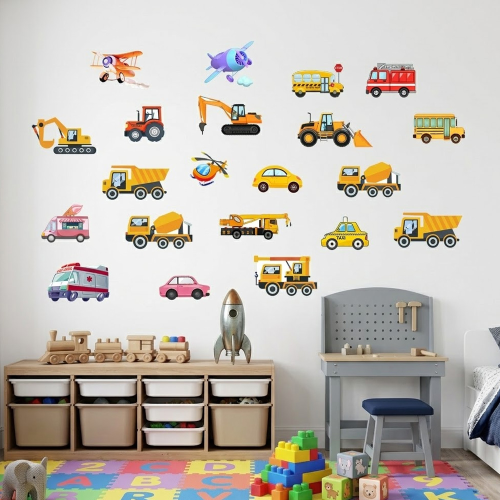 Luminous Car Wall Sticker 21Pc - đánh giá và giá Lighting Mcqueen Bedroom Decor
