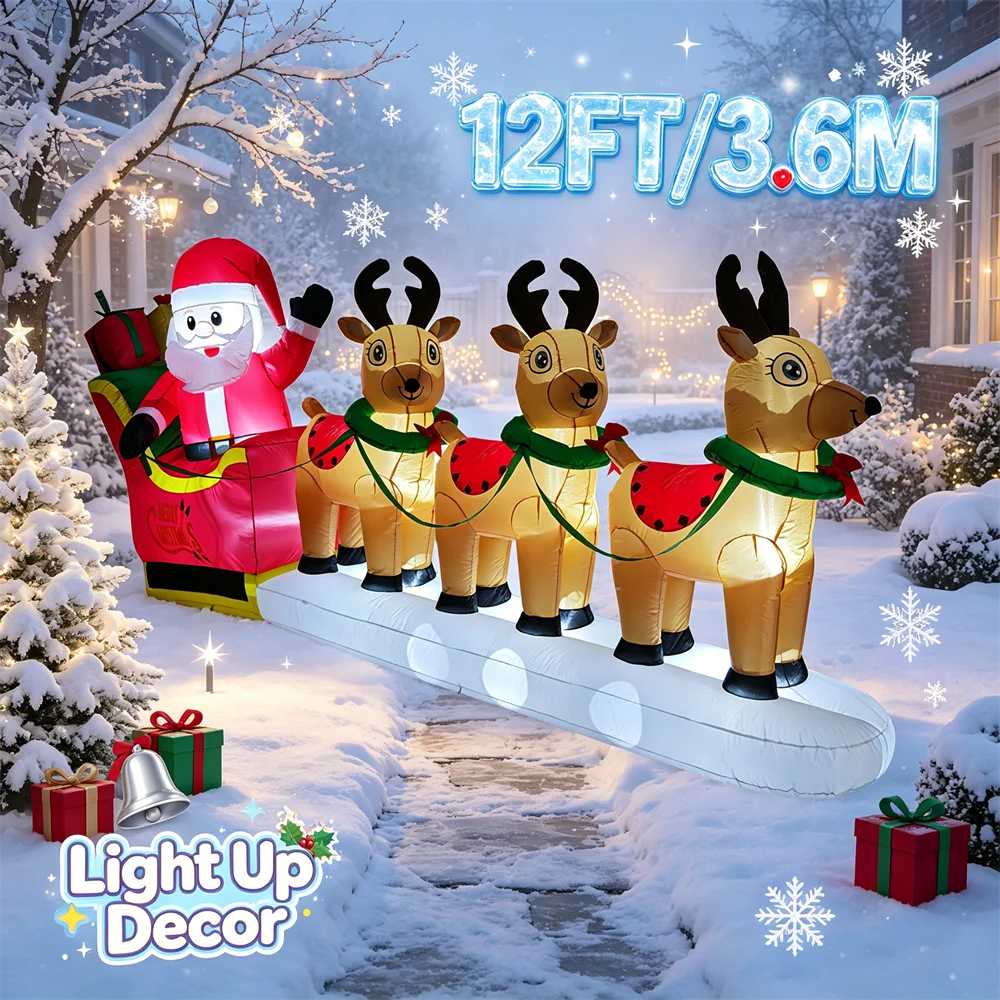 Christmas Inflatable Model San - đánh giá và giá Up Lighting Decor