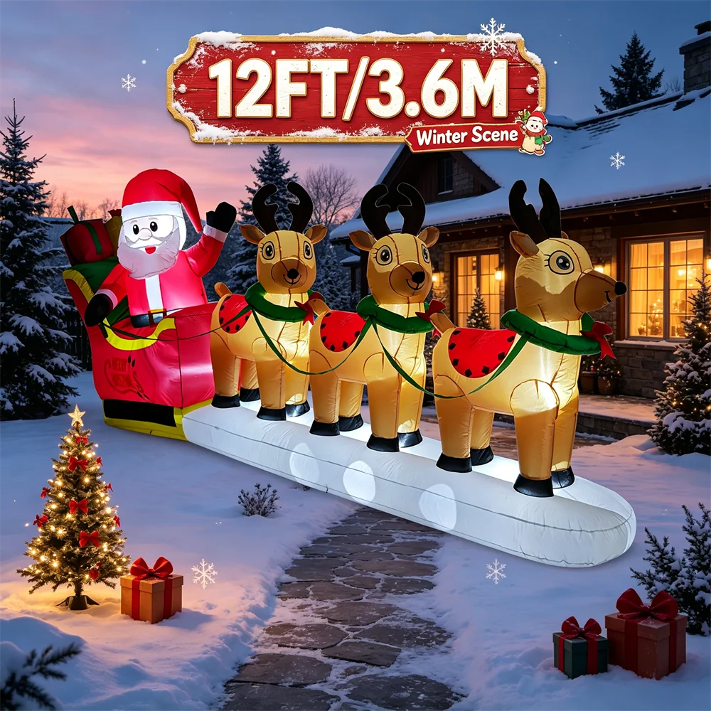 Christmas Inflatable Model San - đánh giá và giá Up Lighting Decor