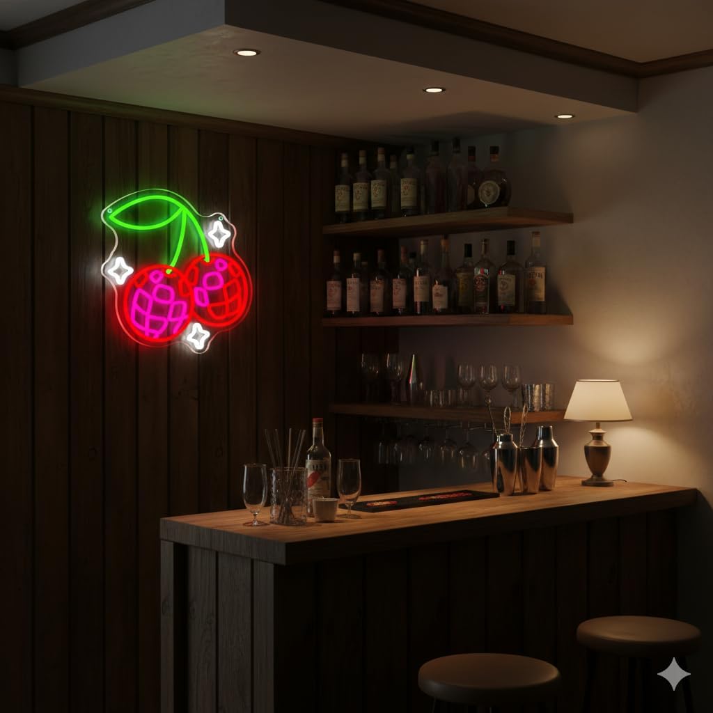 Disco Ball Cherry LED Neon Sig - đánh giá và giá Lighting Christmas Decor